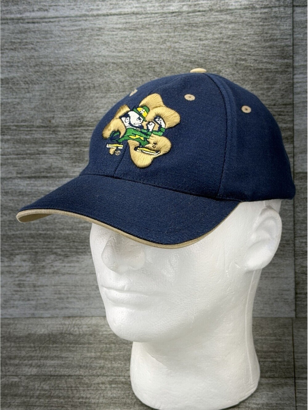 VTG Notre Dame Drew Pearson Fighting Irish Leprechaun Hat Cap Stretch Clover ND